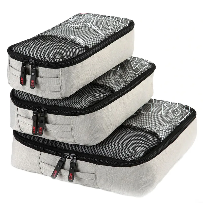 SnoKart Airliner Packing Cubes in Grey 