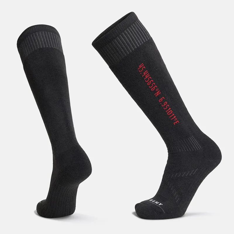 2024/25 Le Bent Core Full Cushion Ski Sock in Black