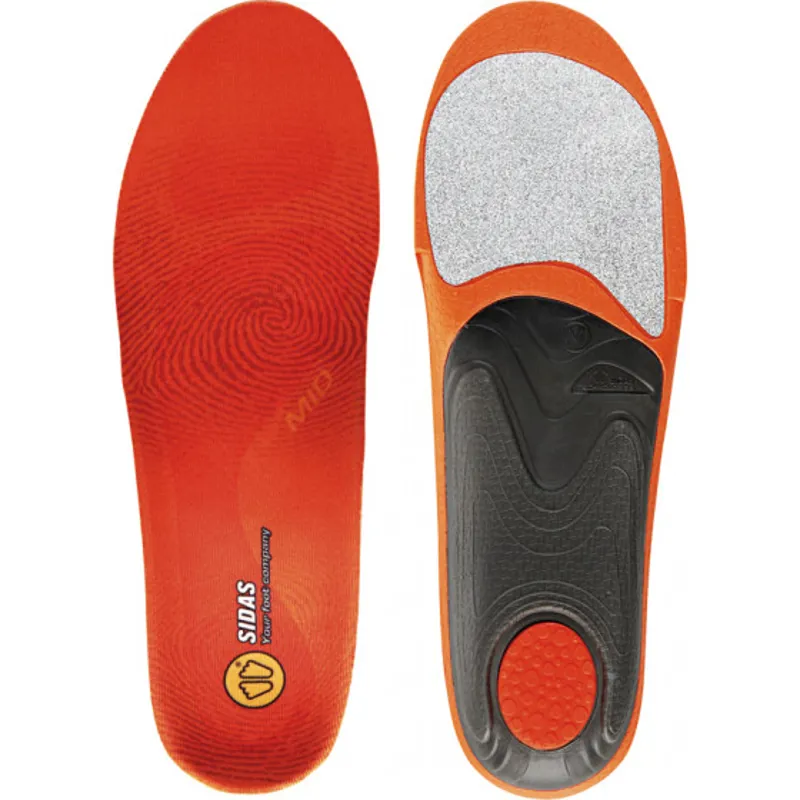 2024/25 Sidas 3Feet Mid Arch Winter Insoles in Orange